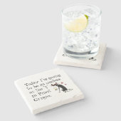 ピノ・グリジオ・ワインのTとして役に立おもしろいたない ストーンコースター (横)