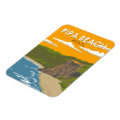 ピパビーチブラジルトラベルアートヴィンテージ マグネット (左側)