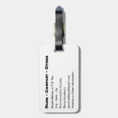 ピパーソナライズされたザ ラゲッジタグ (裏面縦)