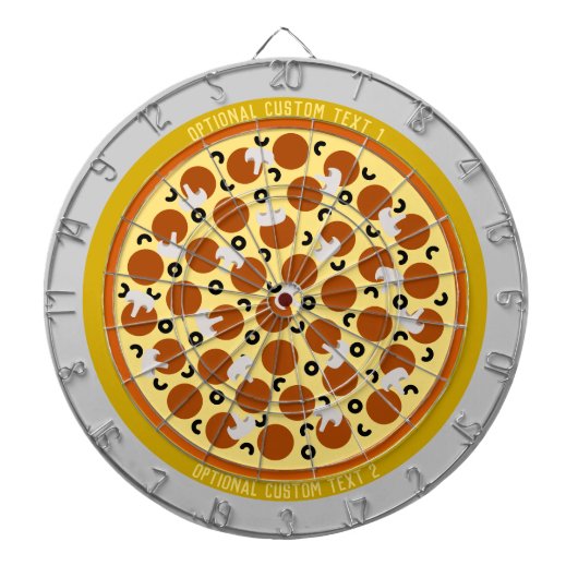 ピパーソナライズされたザ | Pepperoni Olivesキノコ ダーツボード (正面)