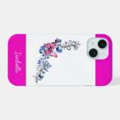 ピパーソナライズされたッかわいらしク蝶iPhone 15ケース iPhone 15ケース (裏面横)