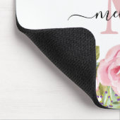 ピパーソナライズされたッかわいらしク赤面フローラ マウスパッド (コーナー)