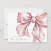 ピパーソナライズされたッエレガントクボウありがとう ノートカード (正面)