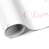 ピパーソナライズされたッガーリークエレガント名 ラッピングペーパー (ロールコーナー)