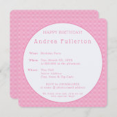 ピパーソナライズされたッモダンクの誕生日パーティー 招待状 (正面/裏面)