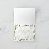 ピパーソナライズされたッモダンクチューリップサンキューカード サンキューカード (内部)