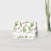 ピパーソナライズされたッモダンクチューリップサンキューカード サンキューカード (正面)