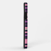 ピパーソナライズされたッモダンクパープルストライプパターン(の模様が)ある Case-Mate iPhoneケース (裏面/右)