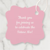 ピパーソナライズされたッ結婚クブライダルシャワー フェイバータグ (裏面)