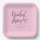 ピパーソナライズされたッ結婚クブライダルシャワー ペーパープレート (正面)
