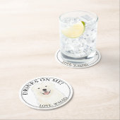 ピパーソナライズされたレ素晴らしネー結婚ス ラウンドペーパーコースター (インサイチュ)