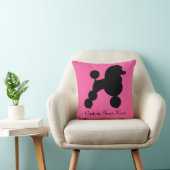 ピパーソナライズされたンクのブラックプードル クッション (椅子)