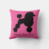 ピパーソナライズされたンクのブラックプードル クッション (裏面)