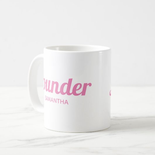ピパーソナライズされたンクモダンプロフェッショナルボス創始者 コーヒーマグカップ (正面左)