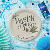 ピパーソナライズされたース·ラブ·ジョイホリデー ペーパープレート (パーティー)