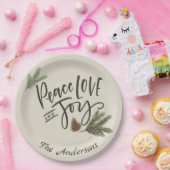 ピパーソナライズされたース·ラブ·ジョイホリデー ペーパープレート (パーティー)