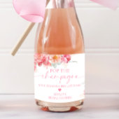 ピパーピオニーフローラポップ・アートのザシャンパーニュブライダルシャワー スパークリングワインラベル