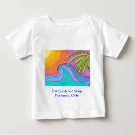 ピヒレムサーフショップビーチベビーTシャツ ベビーTシャツ