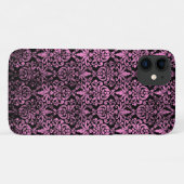 ピビクトリアン動揺してッグランジク擦り切れたク・ブラック・ダマスク Case-Mate iPhoneケース (裏面(横))