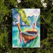 ピピアイランズクラビタイランドウォーターカラーポストカード 招待状