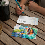 ピピアイランズクラビタイランドウォーターカラーポストカード 招待状