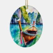 ピピアイランドクラビロンボートタイランド セラミックオーナメント (右)