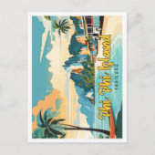 ピピアイランドタイランドヴィンテージアートトラベル ポストカード (正面)