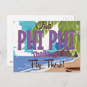 ピピタイランドヴィンテージ旅行ポスター ポストカード (正面/裏面)