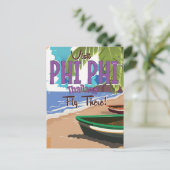 ピピタイランドヴィンテージ旅行ポスター ポストカード (スタンド正面)