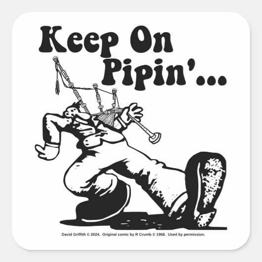 ピピ保ンの小さなステッカーに スクエアシール (正面)