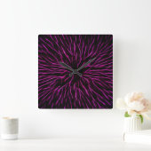 ピファンキーンクファイアフラワー抽象芸術 スクエア壁時計 (ホーム)