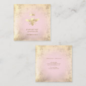 ピフェイクンクの金ゴールドフォイルクイーン スクエア名刺 (正面/裏面)