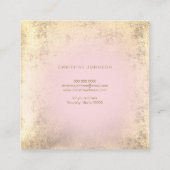 ピフェイクンクの金ゴールドフォイルクイーン スクエア名刺 (裏面)