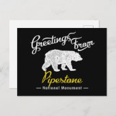 ピペストーンナショナルモニュメントベア ポストカード (正面/裏面)
