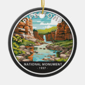 ピペストーンナショナルモニュメントミネソタサークル セラミックオーナメント (正面)
