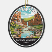 ピペストーンナショナルモニュメントミネソタサークル セラミックオーナメント (左)