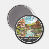 ピペストーンナショナルモニュメントミネソタサークル マグネット (正面/裏面)