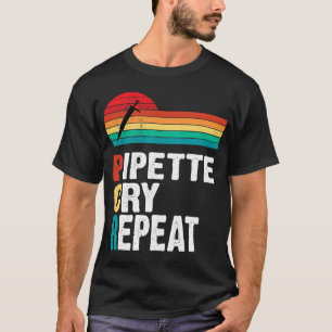 ピペットクライ反復PCRレトロヴィンテージDNAラボサイエン Tシャツ
