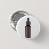 ピペット付きガラスドロッパーボトル 缶バッジ (正面&裏面)