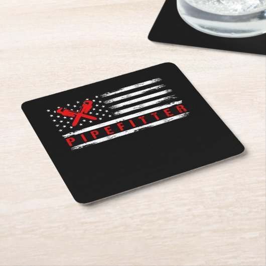 ピペファイターギフトおもしろい配管工 スクエアペーパーコースター (アングル)