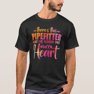 ピペフィッターの妻またはガールフレンド引用文フローラ文字 Tシャツ