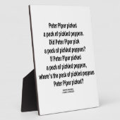 ピペーターはピーマンのピクルスを拾った フォトプラーク (側面)