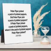 ピペーターはピーマンのピクルスを拾った フォトプラーク (側面)