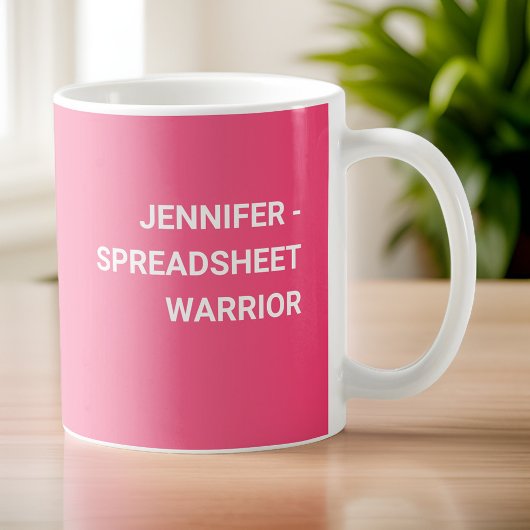 ピボットテーブルで夢を見る – グラデーションピンク コーヒーマグカップ