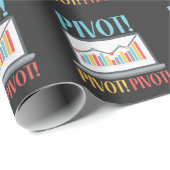 ピボット分析財務データサイエンスコンピュータ ラッピングペーパー (ロールコーナー)