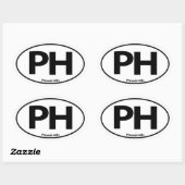 ピミットヒルズオーバルステッカー 楕円形シール (シート)