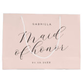 ピミニマルッモダンクカスタムメイド・オブ・オーナー（花嫁付き添い人） ラージペーパーバッグ (裏面)