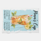 ピムズカップカクテルレシピ キッチンタオル (横)