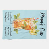 ピムズカップカクテルレシピ キッチンタオル (横)