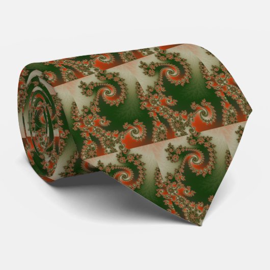 ピメントのオリーブ色の二重螺線形のタイ ネクタイ (ロール)
